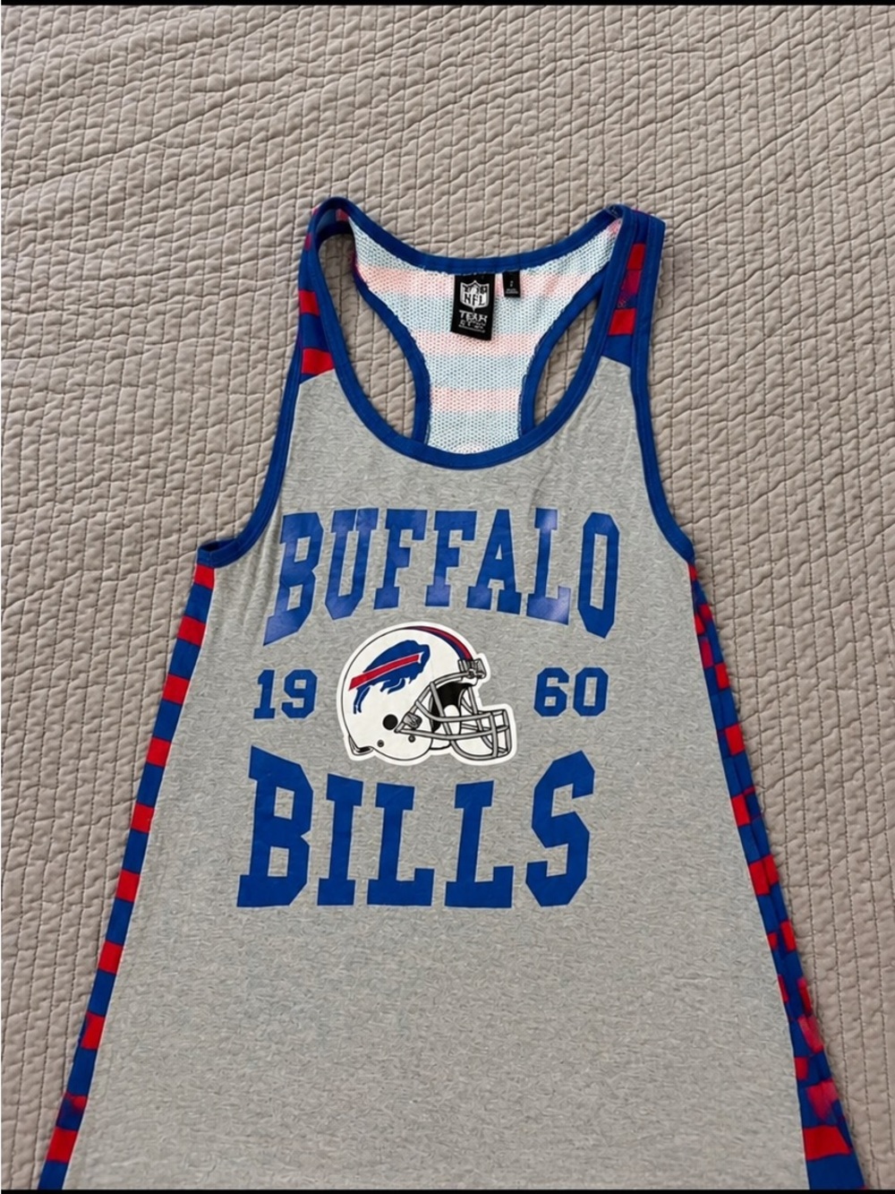 NFL Buffalo Bills Gray, Royal Blue & Red Tank Top